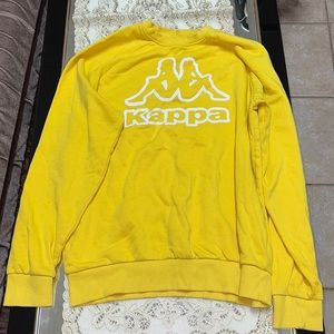 Kappa yellow crew neck sweatshirt